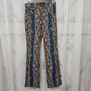 Snakeskin Boot Cut Jeans